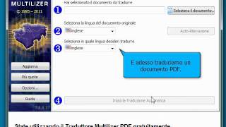 Come utilizzare il Traduttore Gratuito PDF Multilizer  Guida rapida video in italiano [upl. by Eimmat]