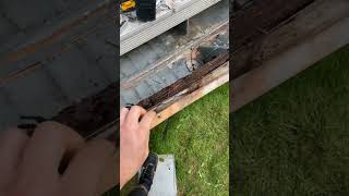 Transom replacement on 12 ft aluminum boat pt 1 jonboat fishing tinner [upl. by Oren]