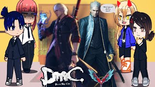 Chainsawman react to Denji as Dante and Vergil from Devil May Cry DMC gacha life Compilation [upl. by Upton]