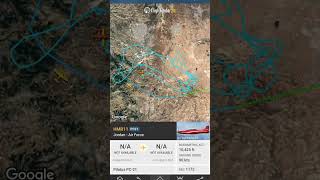 Jordan  Air force multiple aircraft hovering over Amman flightradar24 israel palestine airforce [upl. by Rexferd]