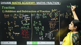 Addition and subtraction of unlike fraction cbsemaths shivanimathsacademy [upl. by Farnham397]