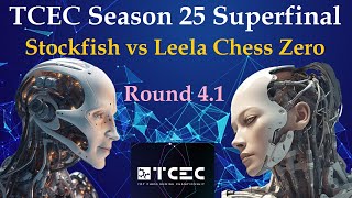 TCEC Season 25  Superfinal  Stockfish dev20231010 vs LCZero 031dage429eebBT3  Round 41 [upl. by Moscow575]