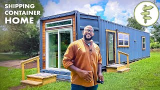 HighEnd Shipping Container Home Built on a DIY Budget  TINY HOUSE TOUR [upl. by Foster400]