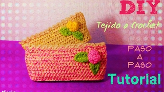 NECESER TEJIDO A CROCHET PASO A PASO EN ESPAÑOL CON BOTON DE ROSA  TUTORIAL PASO A PASO [upl. by Nosidda319]