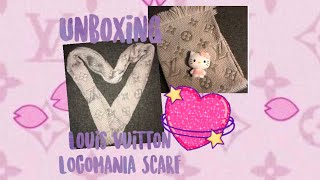 Louis Vuitton LOGOMANIA SCARF💖🎁✨UNBOXNIG ✨ [upl. by Liek]