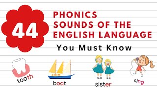 44 Phonics Sounds Phonemes of the English Language You Must Know [upl. by Navonod]