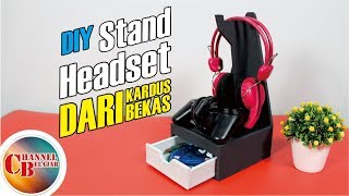 Membuat Stand Headset Keren dari Kardus Bekas [upl. by Bixler]