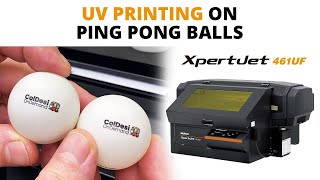 UV Printing Ping Pong Balls  Mutoh XpertJet 461UF [upl. by Greg127]