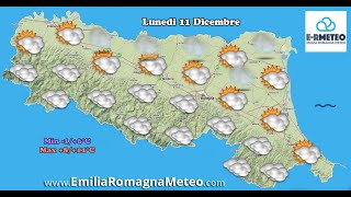 METEO in Emilia Romagna per Lunedì 11 Dicembre  VIDEO [upl. by Bortman]