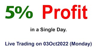 Live Intraday Trading 03Oct2022 Monday [upl. by Stryker]