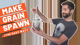 The EASY Way To Make Mushroom Grain Spawn For Growing Mushrooms At Home [upl. by Riamo]