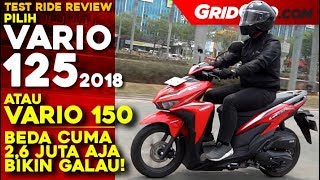 Honda Vario 125 2018  Test Ride Review  GridOto [upl. by Thorndike993]