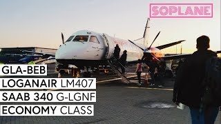 LOGANAIR  Glasgow  Benbecula  Saab 340  Trip Report  Full Flight [upl. by Suhail777]