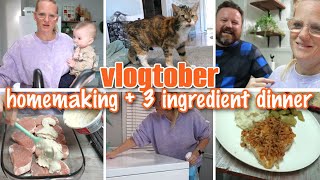 VLOGTOBER 2023  HOMEMAKING  EASY 3 INGREDIENT DINNER IDEA [upl. by Elmira]