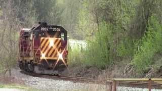 HD Allegheny Valley Railroad GP11s On the Old BampO Wheeling Pittsburgh Subdivision Finleyville PA [upl. by Rodge]