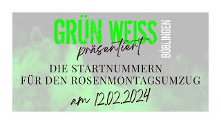 Rosenmontagsumzug Böblingen Startaufstellung 2024  Grün Weiss Böblingen eV [upl. by Koralle]