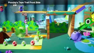 Yoshis Crafted World Poochys Tape Trail  Hide and Seek Sprout Location [upl. by Einafit]