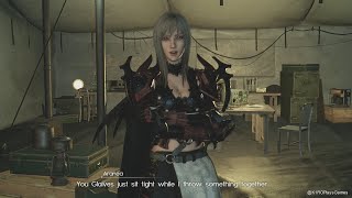 All Aranea Highwind Campfire Cook Scenes│FFXV COMRADES Console [upl. by Narahs]