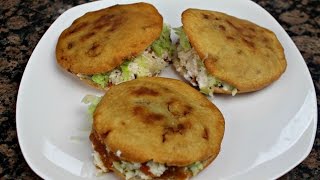 GORDITAS DE CHICHARRON  GORDITAS FRITAS INFLADAS [upl. by Mencher]