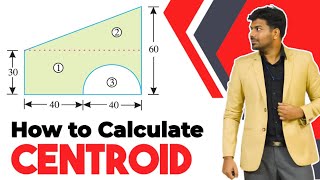 CENTROID for complex shape  Centre of gravity  Engineering mechanics  TAMIL [upl. by Otrebmuh80]