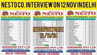 Nesto hypermarket cosaudiarabia interview on 12 nov in delhi youtube viralvideo job gulfjobs [upl. by Donegan92]