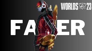 T1 faker  Clutch moments in worlds 2023  skt T1 faker  Faker montage  Finals world 2023 GOAT [upl. by Creath]