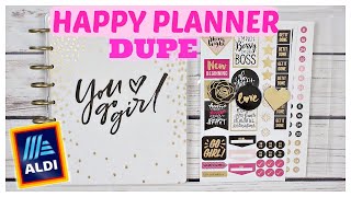 Happy Planner Dupe  Aldi Planner Review [upl. by Nahn]