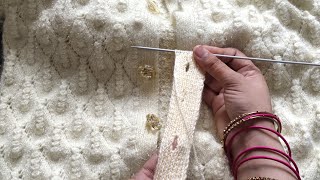 बटनहोल कैसे बुनें इस कार्डिगन मे  How to Knit a Perfect Buttonhole knitted buttonholes  233 [upl. by Direj]