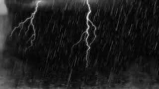 Relaxing Heavy Rain amp Strong Thunder Sounds At Night ⛈️Beat Insomnia to Sleep Fast BLACK SCREEN [upl. by Xylon]