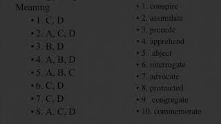 Wordly Wise Book 8 • Lesson 10 • AB  CD Answers [upl. by Relyhs]