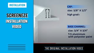 SCREENEZE® INSTALLATION VIDEO [upl. by Nrehtak]