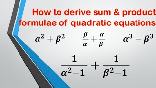 How to derive formulas of the roots of Quadratic Equations [upl. by Hetti]