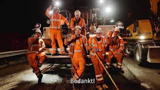 200000 voertuigen per 24 uur vervangen voegovergangen Galecopperbrug A12 in Utrecht [upl. by Tterb]