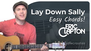 Lay Down Sally Lesson  Easy Eric Clapton Songs On Guitar [upl. by Aissat]