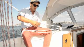 Bavaria 32 Cruiser  How to unfurl a selden inmast furling main [upl. by Veedis]