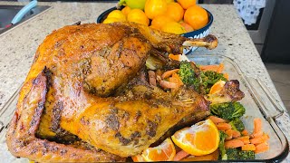 How to cook a juicy turkey for thanksgiving and Christmas  well seasoned turkey recipe [upl. by Vilma]