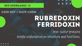 Ferredoxin  Rubredoxin  electron transport proteins  Chemicos academy [upl. by Okiram]