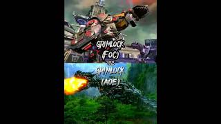 Transformers  Grimlock FOC vs Grimlock AOE [upl. by Derian]