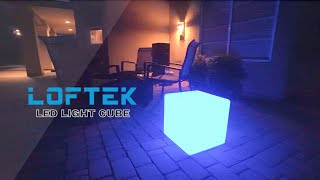 Loftek  Multi Color LED Cube  16 Inch Light Stool [upl. by Ailegnave835]