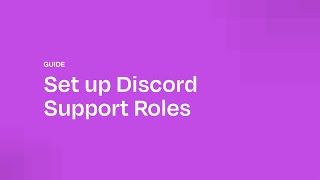 How to setup Support Roles for Discord Ticket Bot  Helpergg  Parentgg  Moderationgg [upl. by Thay]