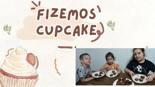 Criançada preparou e decorou cupcake  Vlog Família 50 [upl. by Namreg]