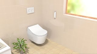 RPRX and SPSX WASHLET and WallHung Toilet Install Instructions [upl. by Issor504]