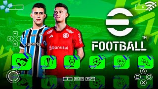 NOVO EFOOTBALL PES 2024 PPSSPP com NOVA NARRAÇÃO  CAMERA PS2 PS4 e PS5 [upl. by Timoteo]