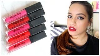 InColour Matte Me Lipstick Review and Swatches [upl. by Eelyrag]