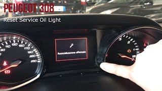 Peugeot  308 Reset Service Oil Light [upl. by Esinnej]