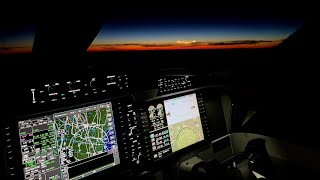 Pilatus PC24  Pre Dawn Departure to KMRH  Single Pilot Full Flight with a CAS Message Surprise [upl. by Leena]