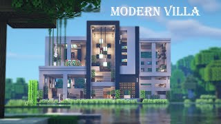 Minecraft  Modern HouseVilla amp INTERIOR ｜How to Build in Minecraft [upl. by Broderic270]