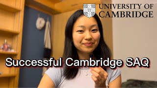 Example Cambridge SAQ  How to Write an SAQ personal statement [upl. by Kealey]