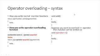 C Operator Overloading Basics and Unary Operators lecture 1 [upl. by Nolad]