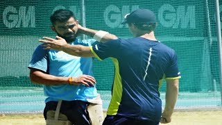 Watch Virat corrects the technique of a young Proteas cricketer  India Tour of South Africa [upl. by Nalyad]